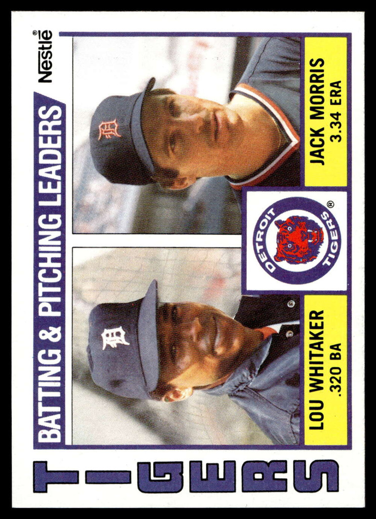 1984 Topps Nestle #666 Lou Whitaker/Jack Morris Near Mint+ 