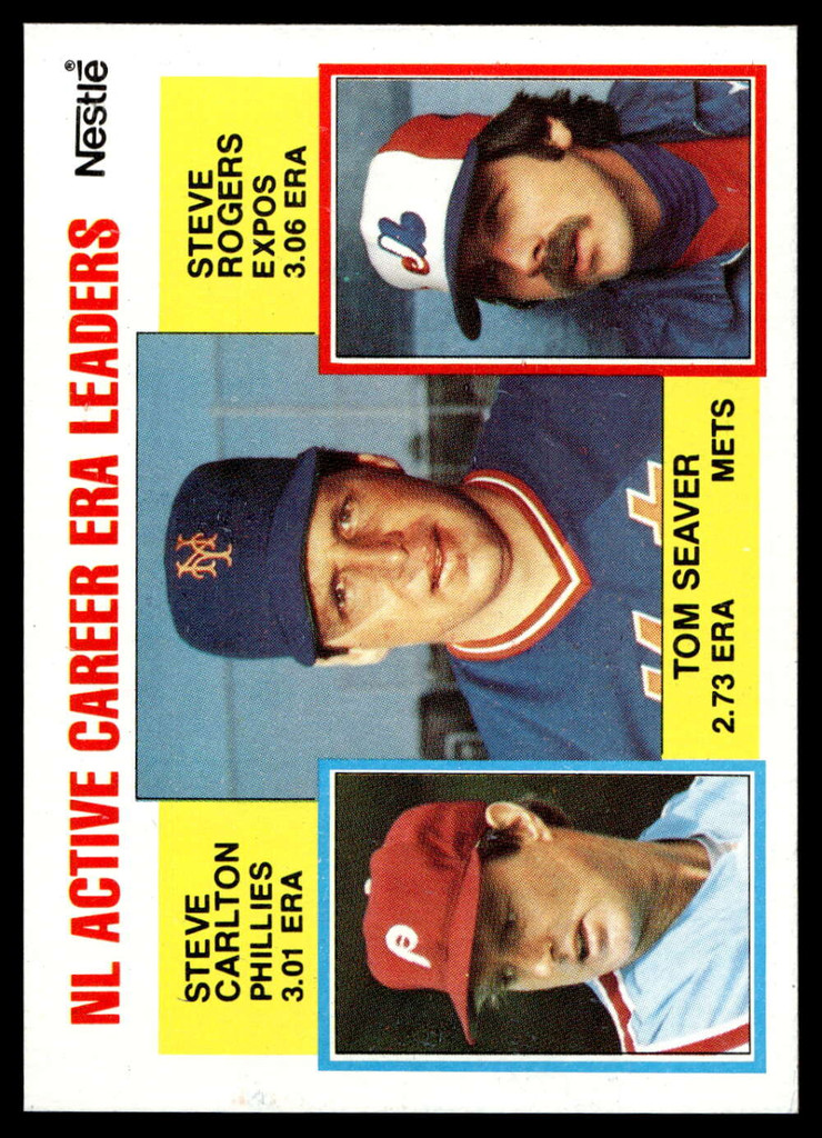 1984 Topps Nestle #708 Tom Seaver/Steve Carlton/Steve Rogers Near Mint+ 