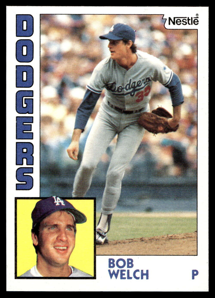 1984 Topps Nestle #722 Bob Welch Near Mint+ 