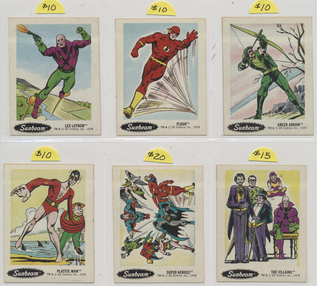 1978 DC Super  Heroes Stickers Sunbeam Bread Partial Set 24/30  #*sku37645