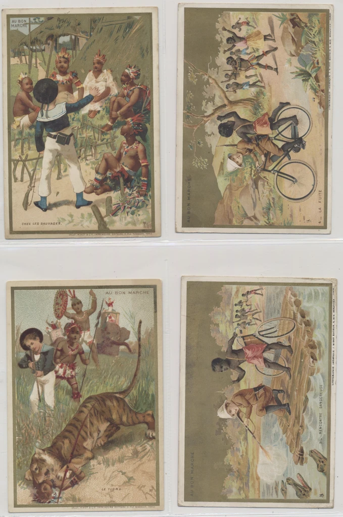 circ. 1900's Paris, France  Au Bon Marche  Adventures in Africa  Lot of 18  #*sku37654