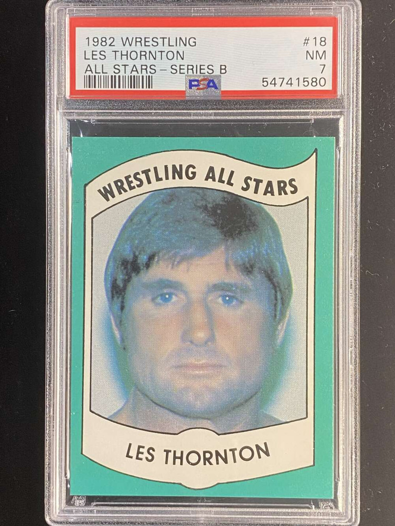 1982 Wrestling All Stars Series B #18 Les Thornton PSA 7 Near Mint