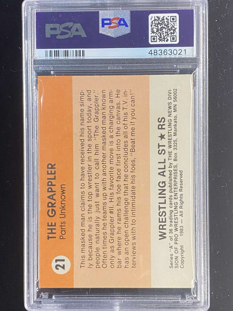 1983 Wrestling All Stars #21 The Grappler PSA 8 NM-Mint