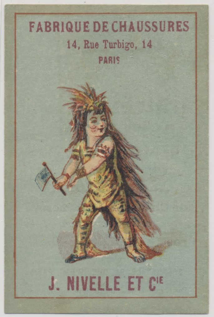 circ. 1880's Paris, France Victorian Trade Card Advertising for Shoe Company  #*sku37666