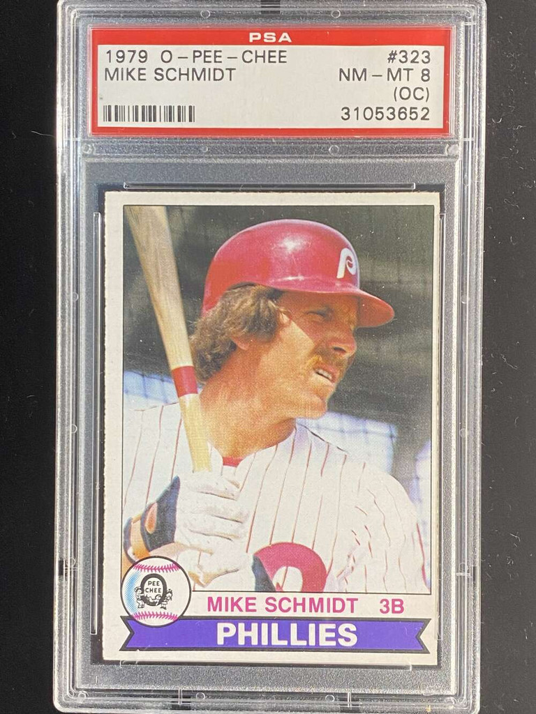 1979 OPC #323 Mike Schmidt Phillies PSA 8oc NM-Mint O-Pee-Chee