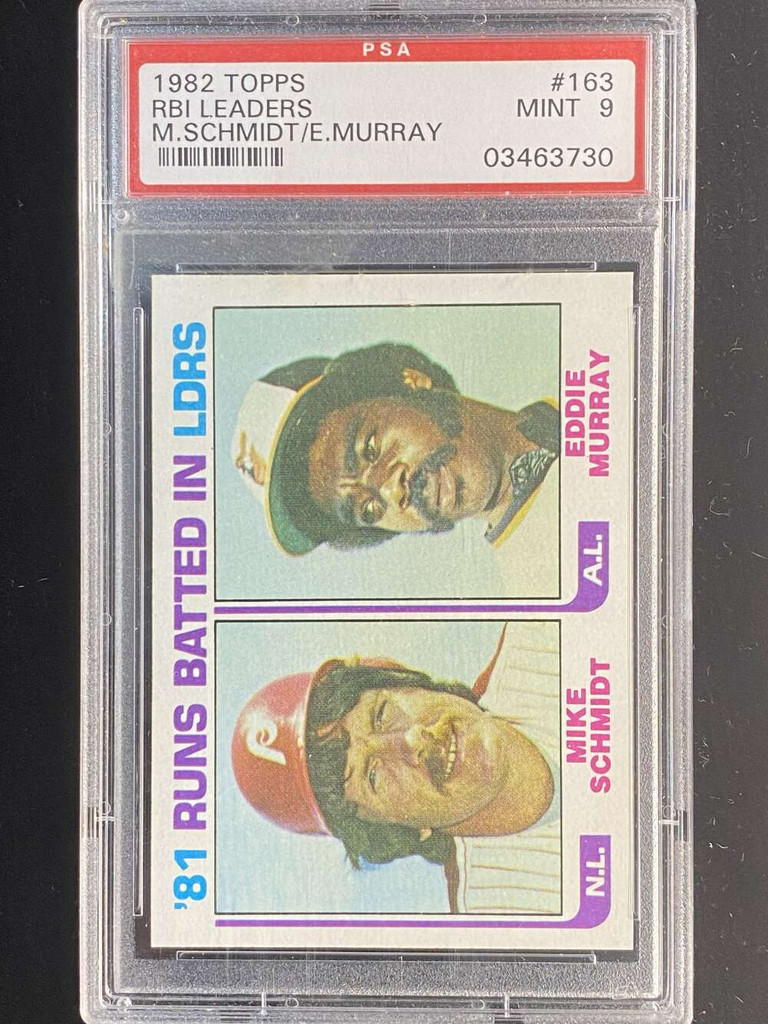 1982 Topps #163 Mike Schmidt Phillies PSA 9 Mint RBI Leaders