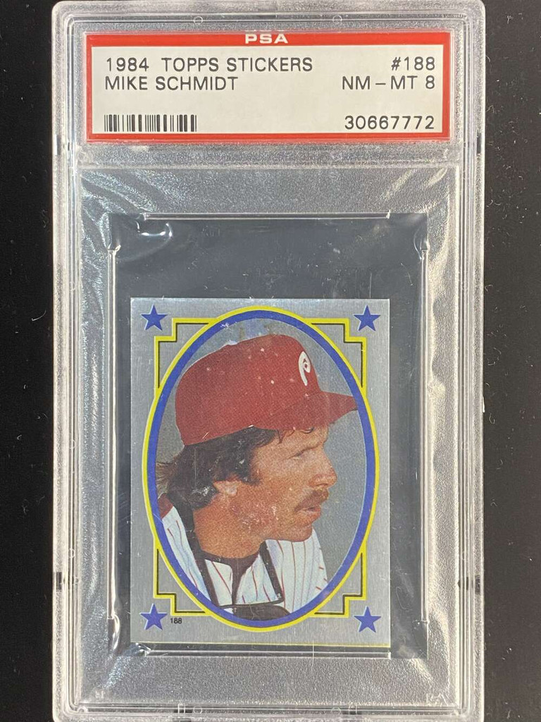 1984 Topps stickers #188 Mike Schmidt Phillies PSA 8 NM-Mint