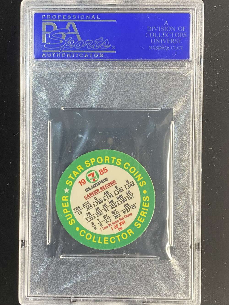 1985 7-11 Slurpee Coin I Mike Schmidt Phillies PSA 8 NM-Mint Western Region