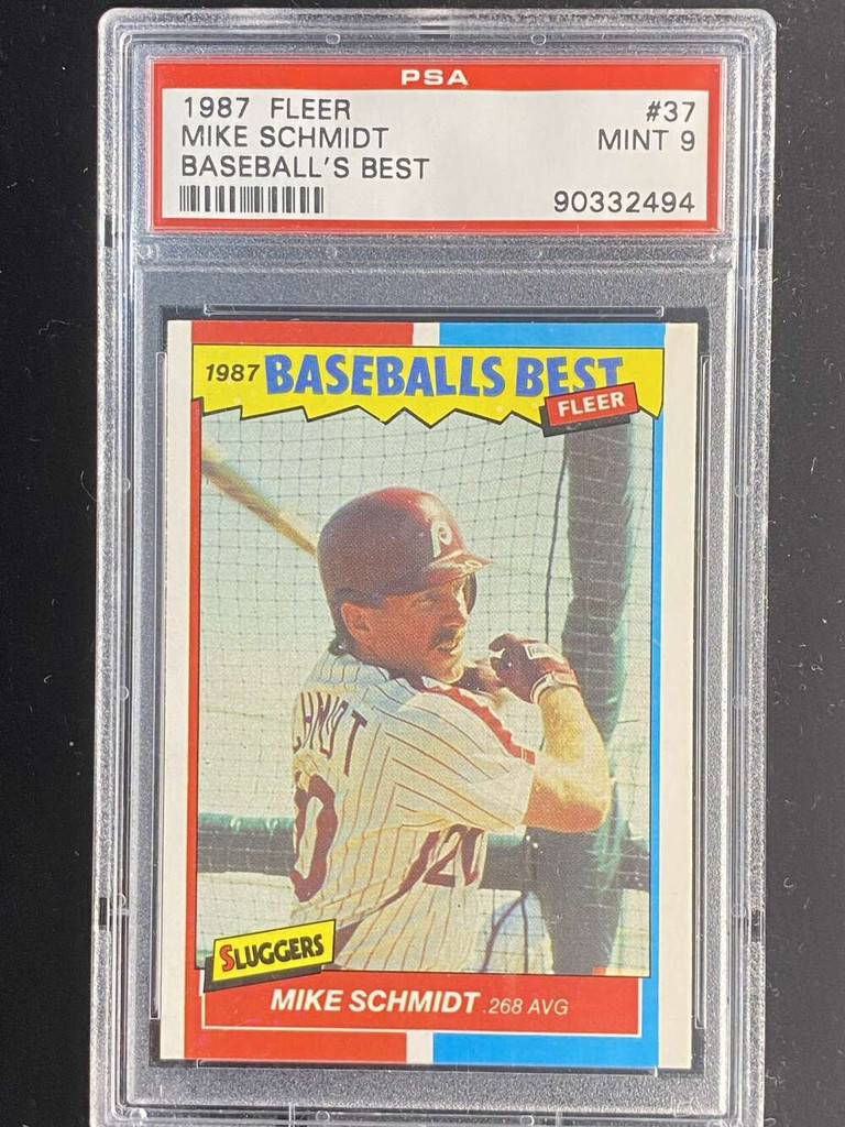 1987 Fleer Baseball's Best #37 Mike Schmidt Phillies PSA 9 Mint