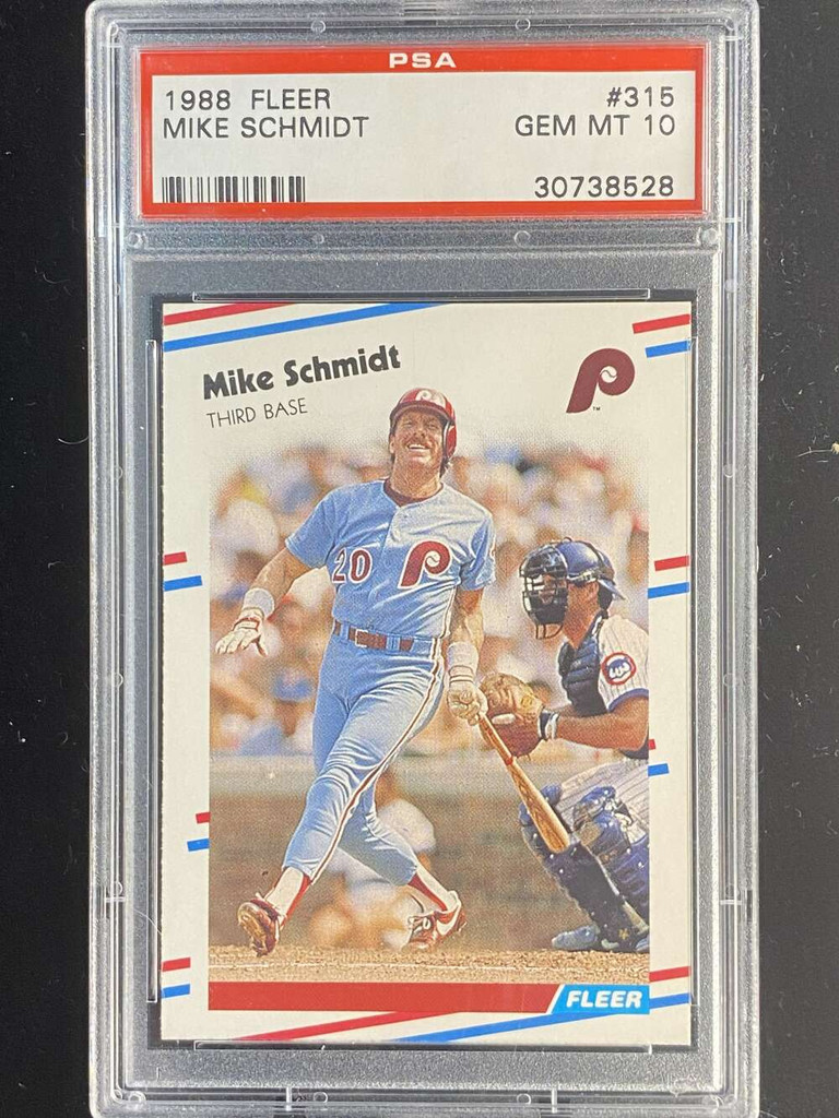 1988 Fleer #315 Mike Schmidt Phillies PSA 10 Gem Mint