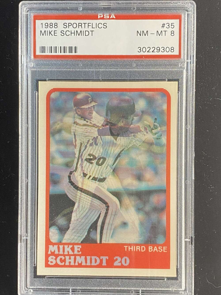1988 Sportflics #35 Mike Schmidt Phillies PSA 8 NM-Mint