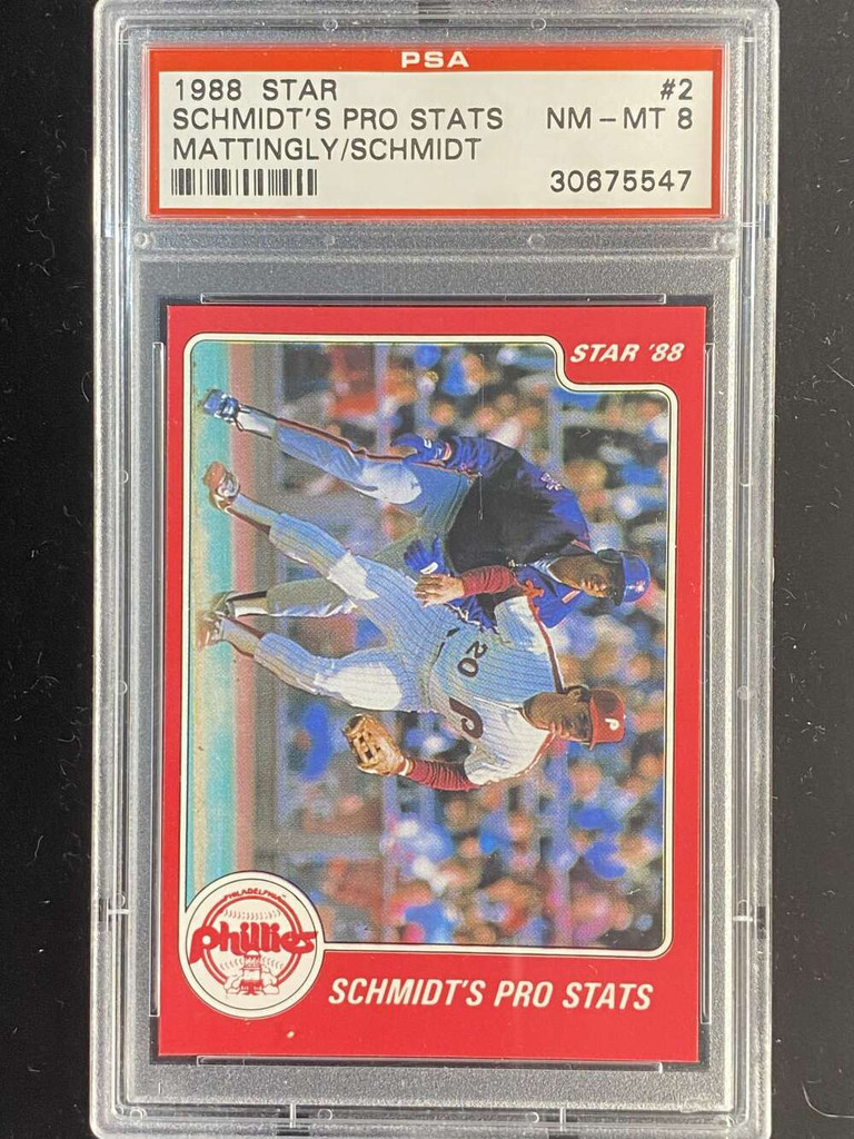 1988 Star #2 Mike Schmidt Phillies PSA 8 NM-Mint Schmidt's Pro Stats