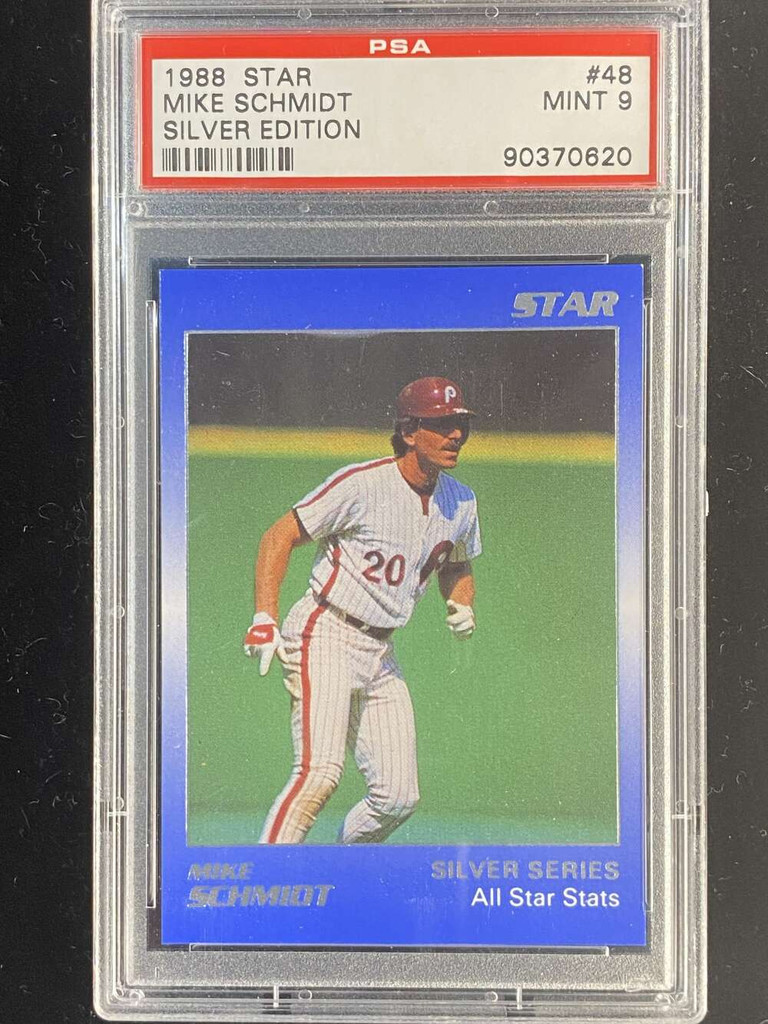 1988 Star #48 Mike Schmidt Phillies PSA 9 Mint Silver Edition