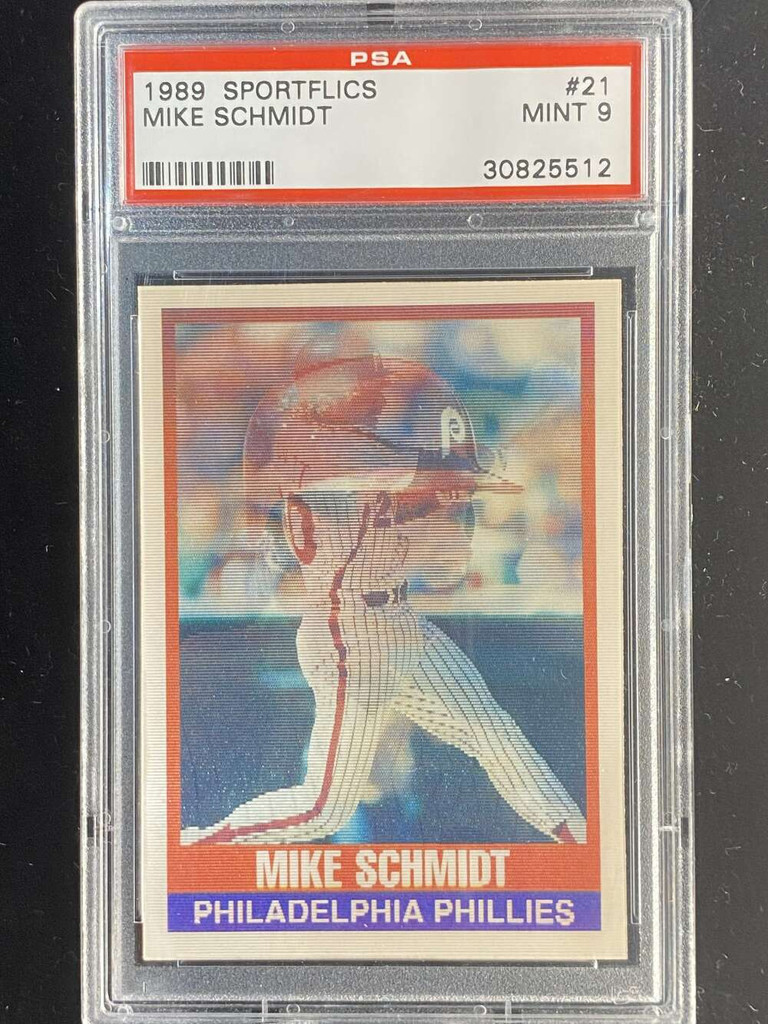 1989 Sportflics #21 Mike Schmidt Phillies PSA 9 Mint