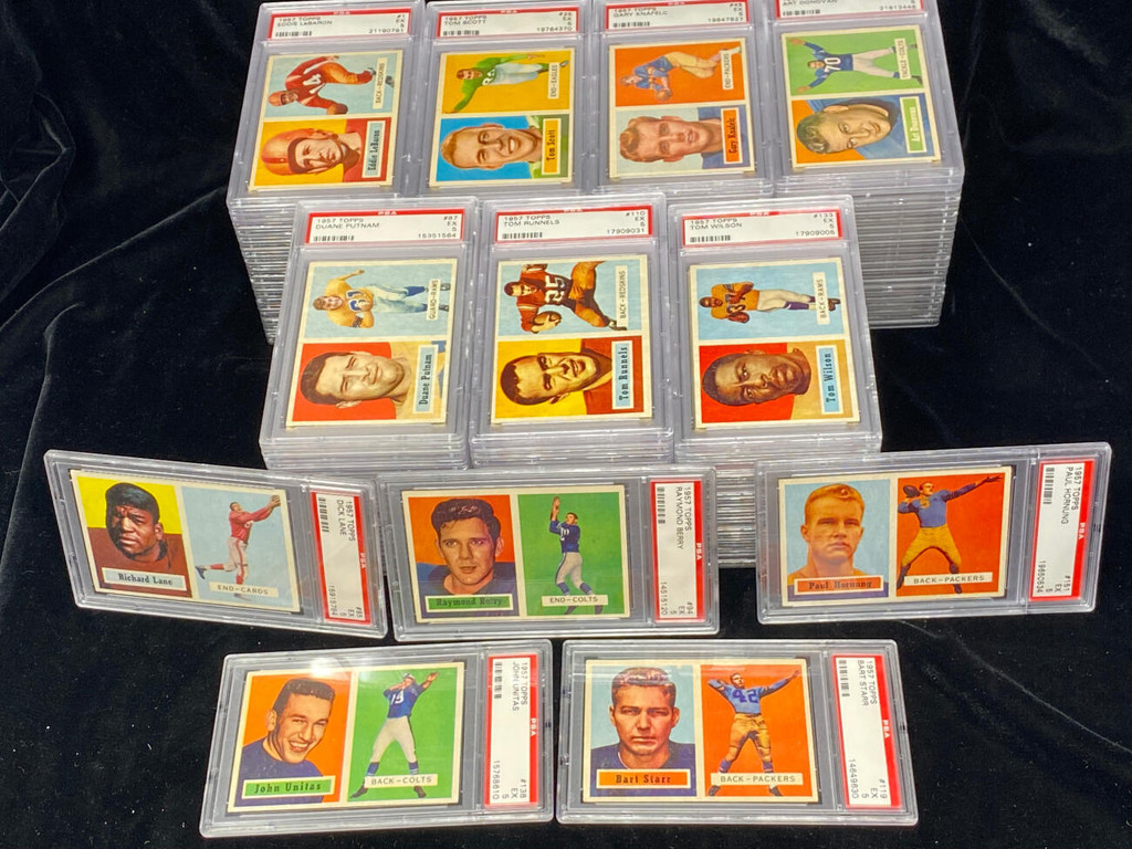 1957 Topps Football Set (143/154) ALL PSA 5 EX Graded Starr Unitas Hornung RC