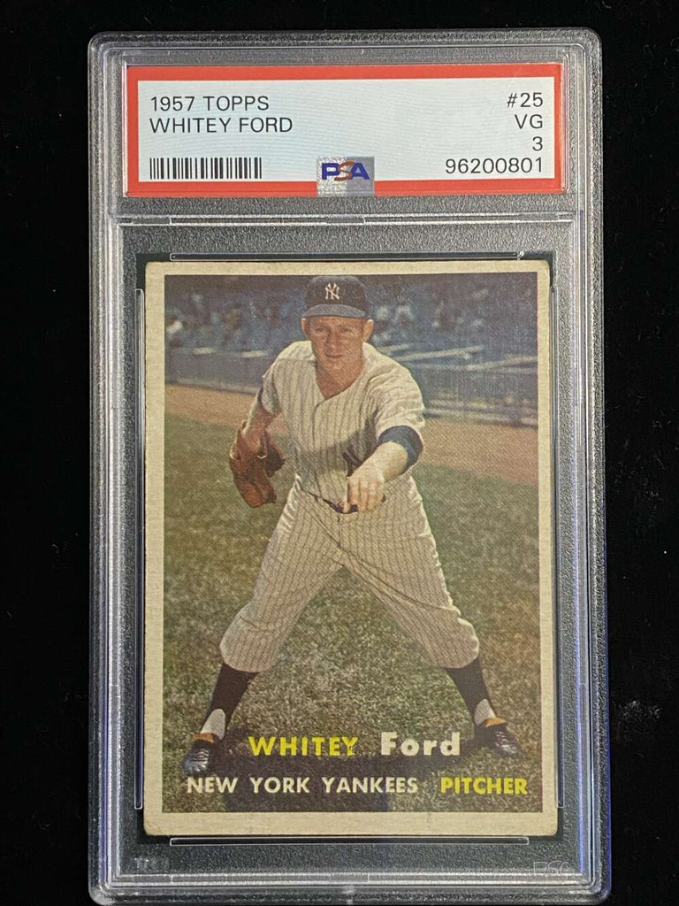 1957 Topps #25 Whitey Ford Yankees PSA 3 VG