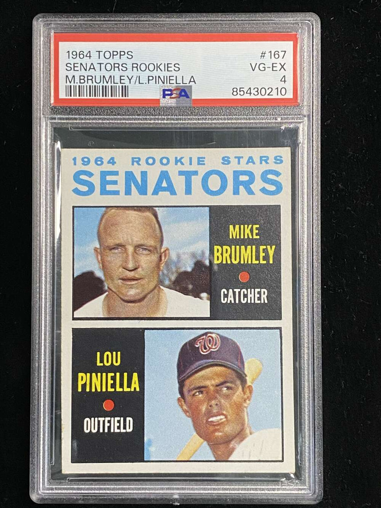 1964 Topps #167 Lou Piniella Senators PSA 4 VG-EX Rookie Stars