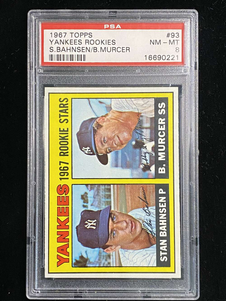 1967 Topps #93 Bobby Murcer Yankees PSA 8 NM-Mint Rookie Stars