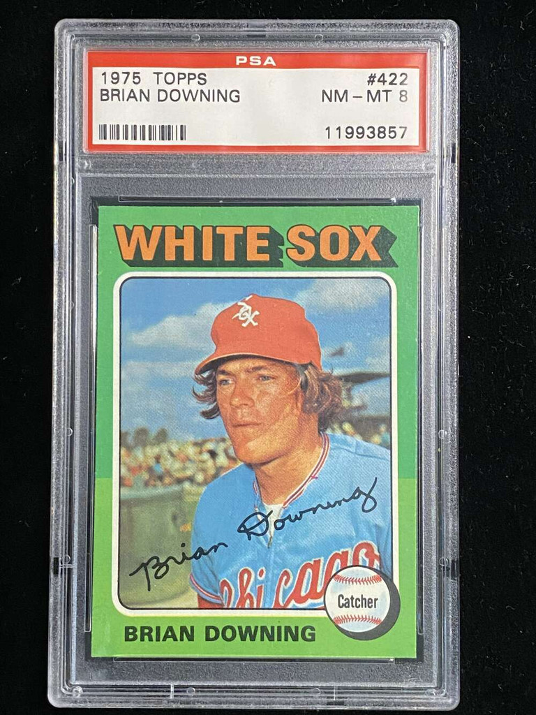1975 Topps #422 Brian Downing White Sox PSA 8 NM-Mint