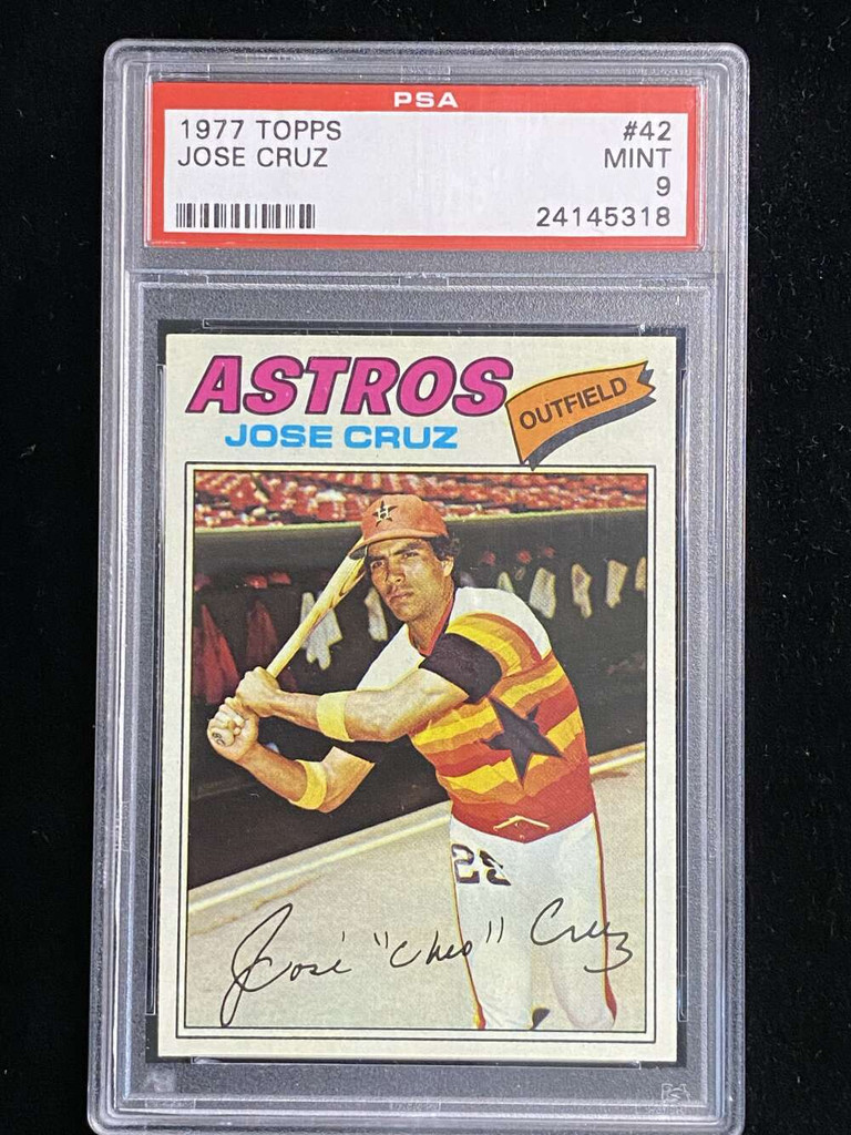 1977 Topps #42 Joe Cruz Astros PSA 9 Mint