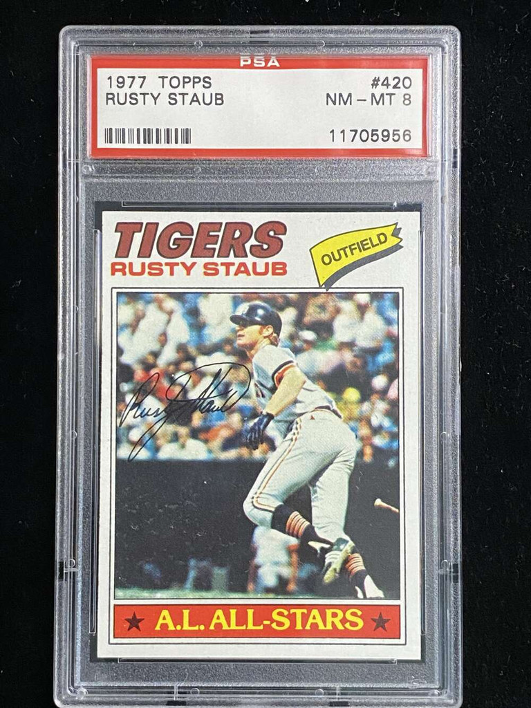 1977 Topps #420 Rusty Staub Tigers PSA 8 NM-Mint