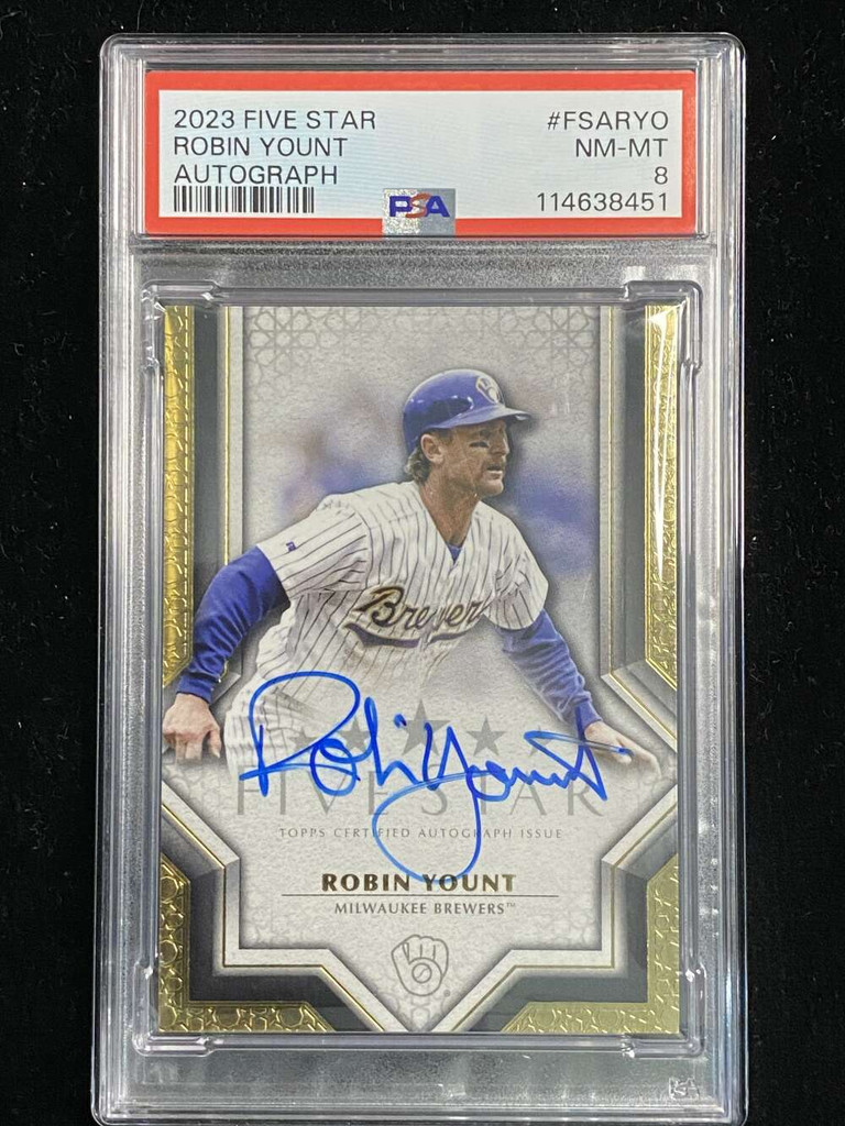 2023 Topps Five Star Robin Yount Brewers PSA 8 NM-Mint Autograph