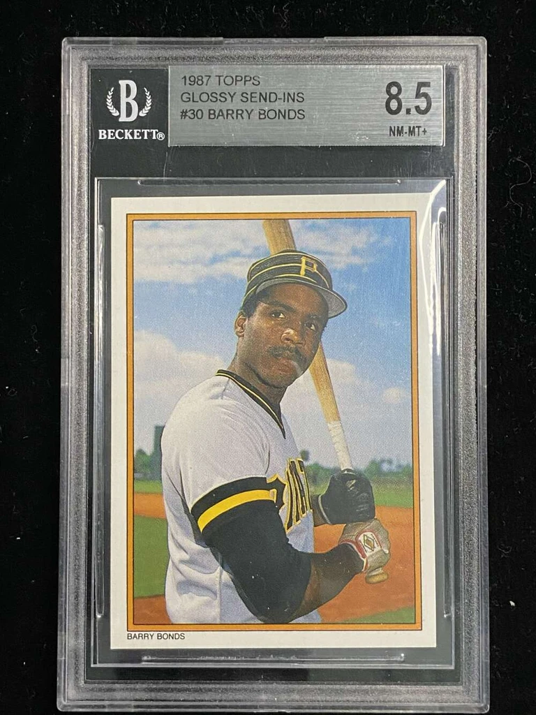 1987 Topps Glossy Send Ins #30 Barry Bonds Pirates BGS 8.5 NM-Mint+ RC