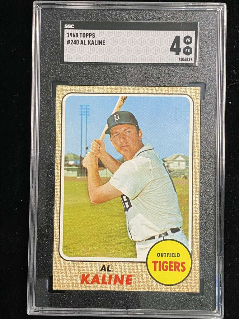 1968 Topps #240 Al Kaline Tigers SGC 4 VG-EX