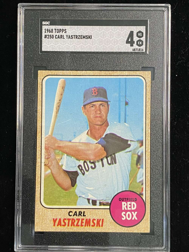 1968 Topps #250 Carl Yastrzemski Red Sox SGC 4 VG-EX