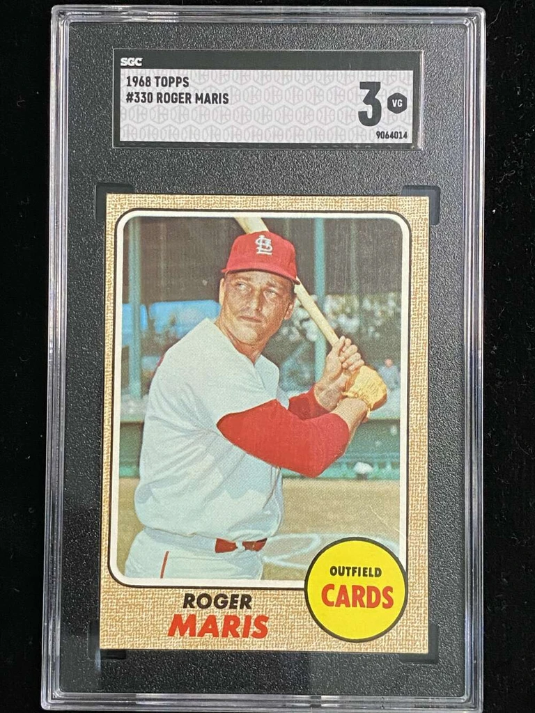 1968 Topps #330 Roger Maris Cardinals SGC 3 VG