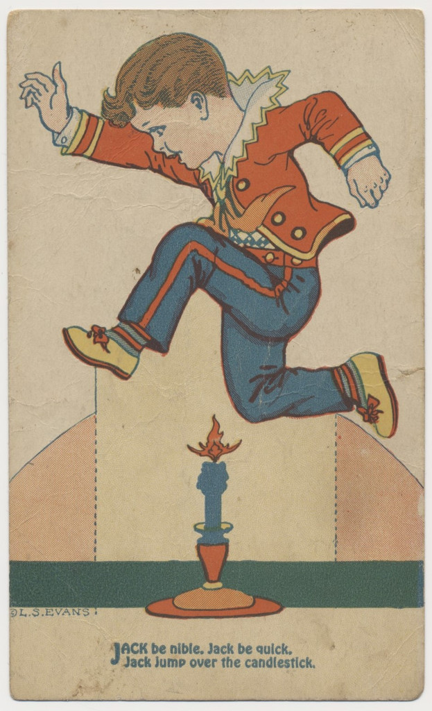 circ. 1930's D128 Taystee Bread Insert  Kiddie Cut-Outs  "Jack Be Nimble"  #*sku37727