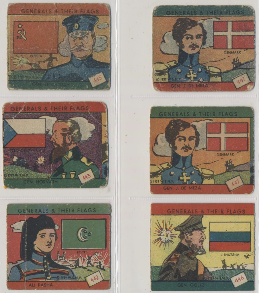 1939 W.S. R58 Generals and Their Flags  Lot of 15 (Low Grade)  #*sku37741