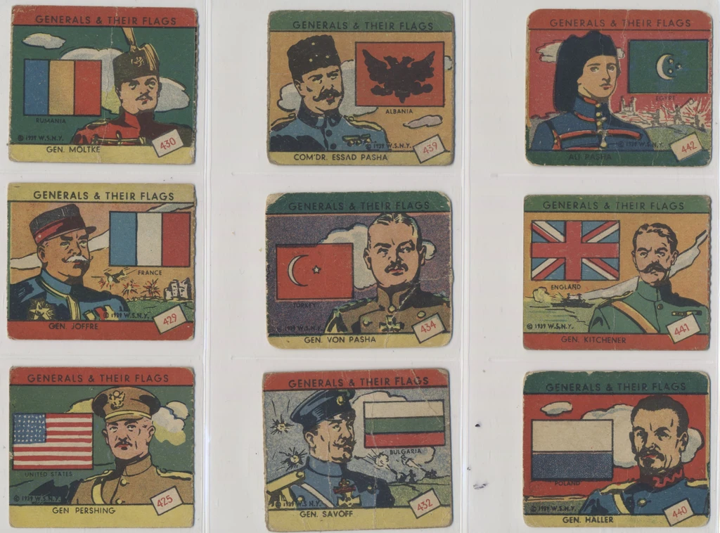 1939 W.S. R58 Generals and Their Flags  Lot of 15 (Low Grade)  #*sku37741