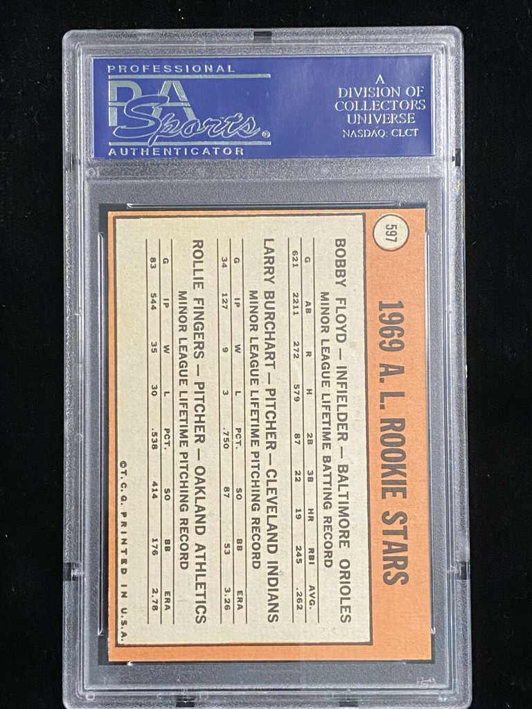 1969 Topps #597 Rollie Fingers A's PSA 6 EX-Mint RC Rookie Stars