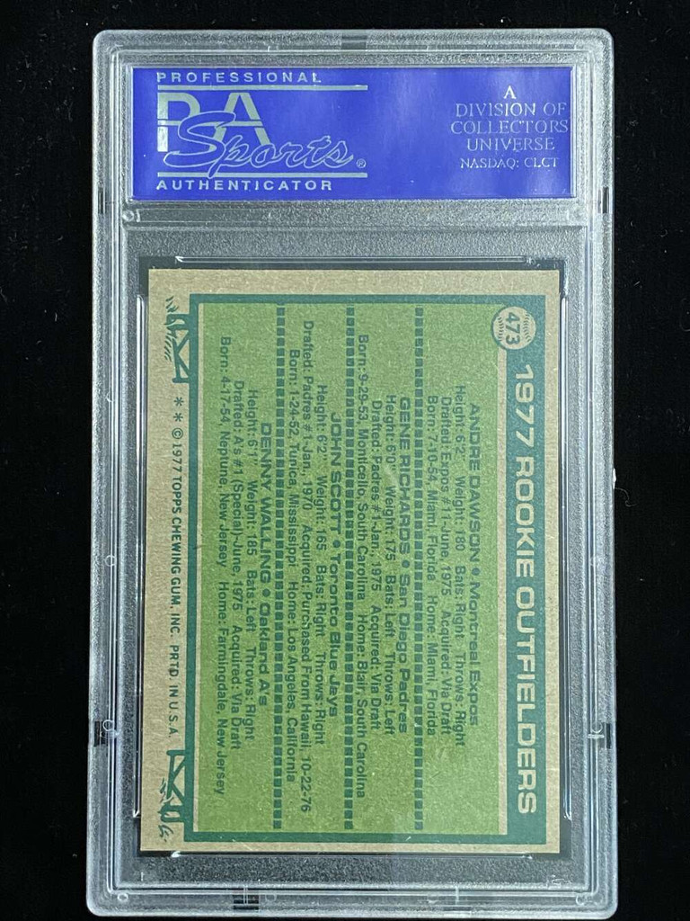 1977 Topps #473 Andre Dawson Cubs PSA 8 NM-Mint RC ID: 525621