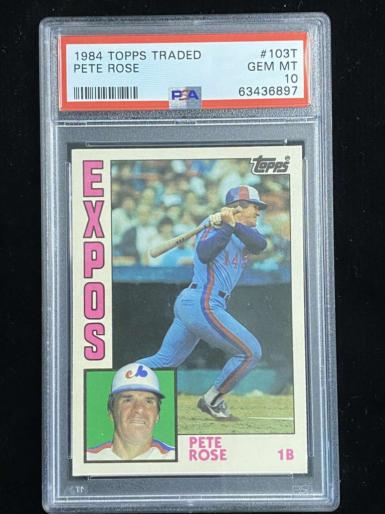 1984 Topps Traded #103T Pete Rose Expos PSA 10 Gem Mint ID: 525632