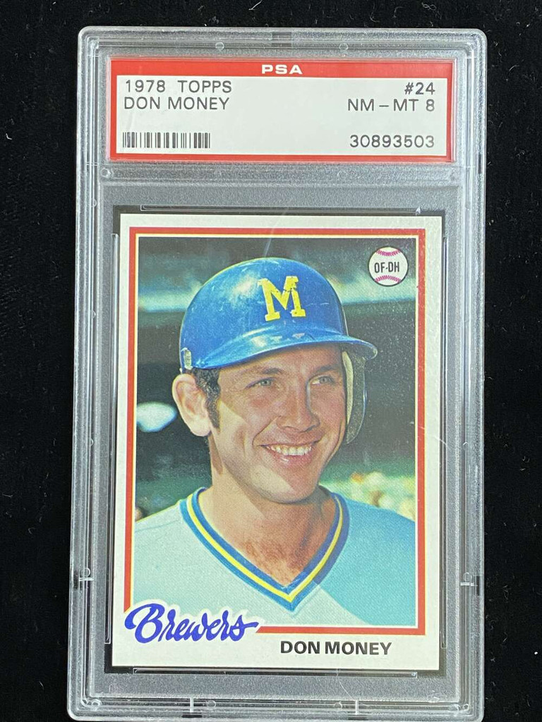 1978 Topps #24 Don Money Brewers PSA 8 NM-Mint