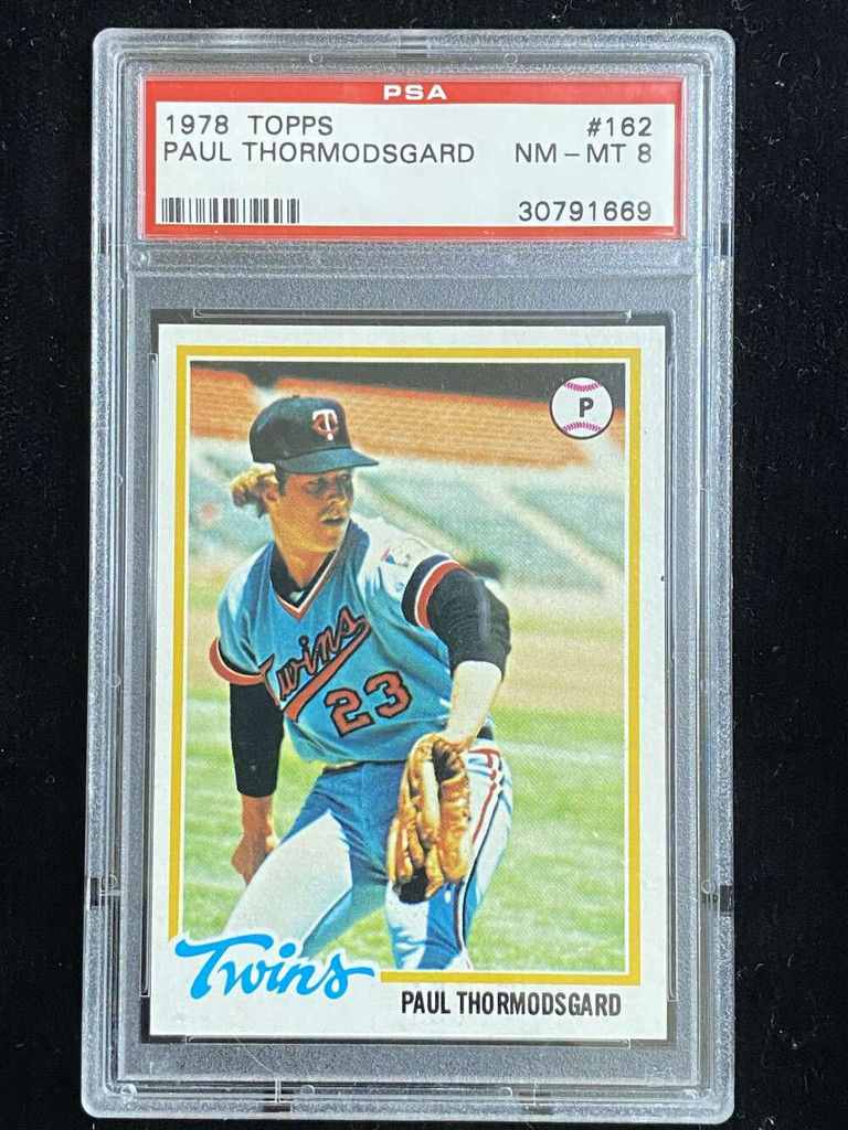 1978 Topps #162 Paul Thormodsgard Twins PSA 8 NM-Mint