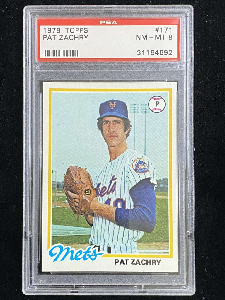 1978 Topps #171 Pat Zachry Mets PSA 8 NM-Mint