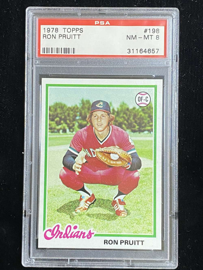1978 Topps #198 Ron Pruitt Indians PSA 8 NM-Mint