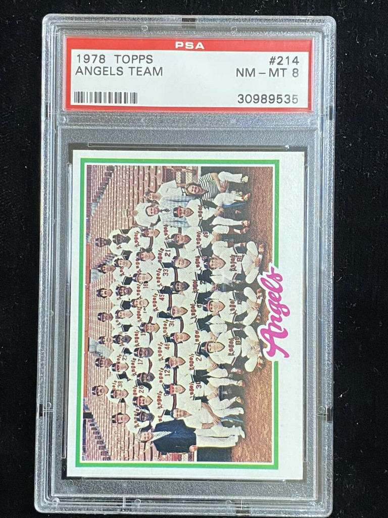 1978 Topps #214 California Angels PSA 8 NM-Mint Team Card