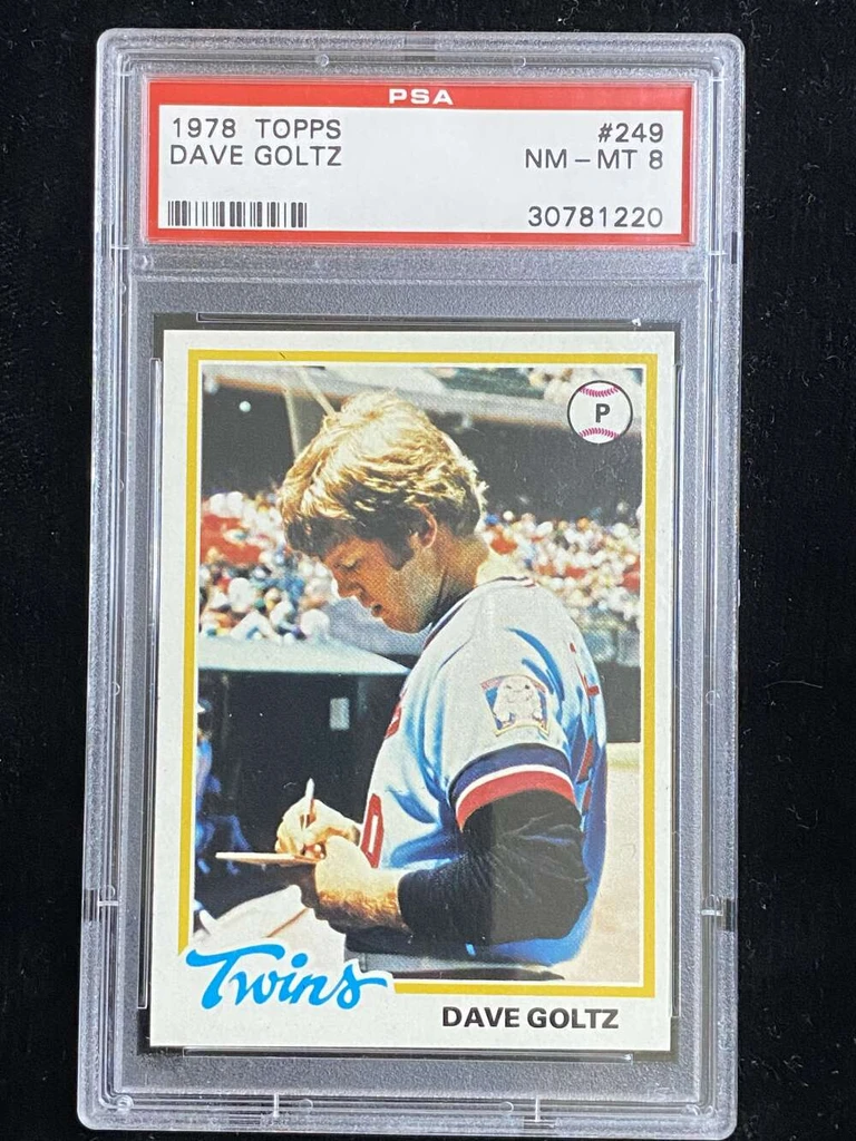 1978 Topps #249 Dave Goltz Twins PSA 8 NM-Mint