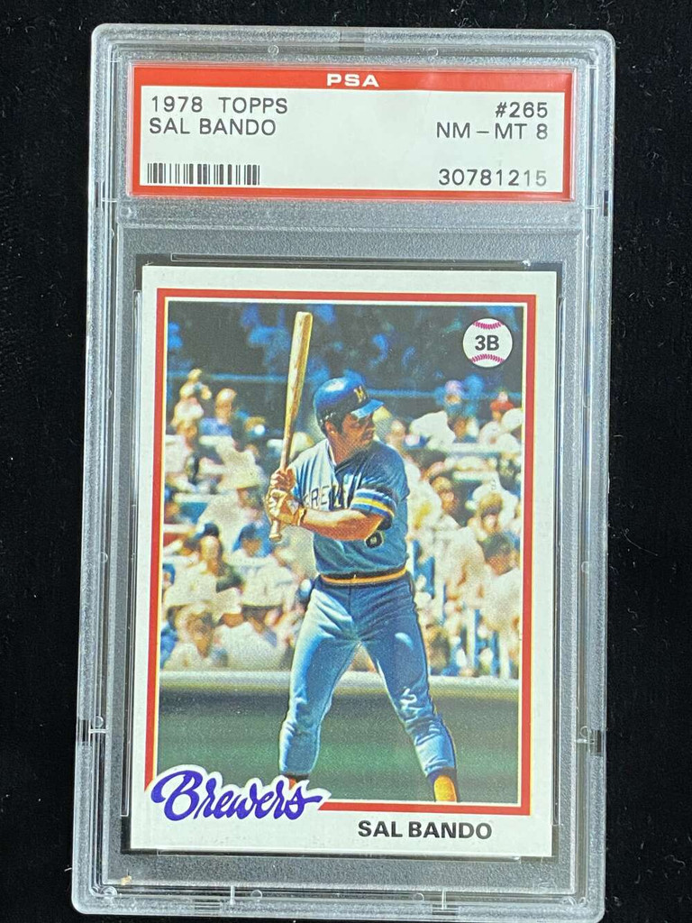 1978 Topps #265 Sal Bando Brewers PSA 8 NM-Mint