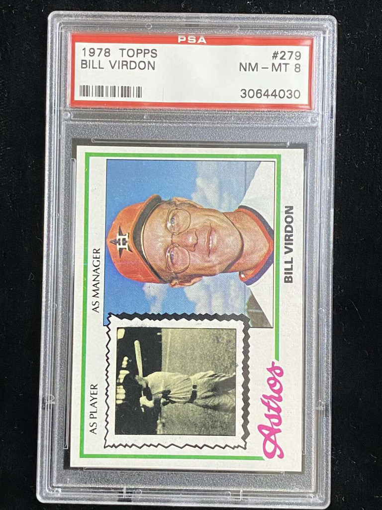 1978 Topps #279 Bill Virdon Angels PSA 8 NM-Mint