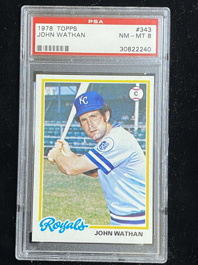 1978 Topps #343 John Wathan Royals PSA 8 NM-Mint