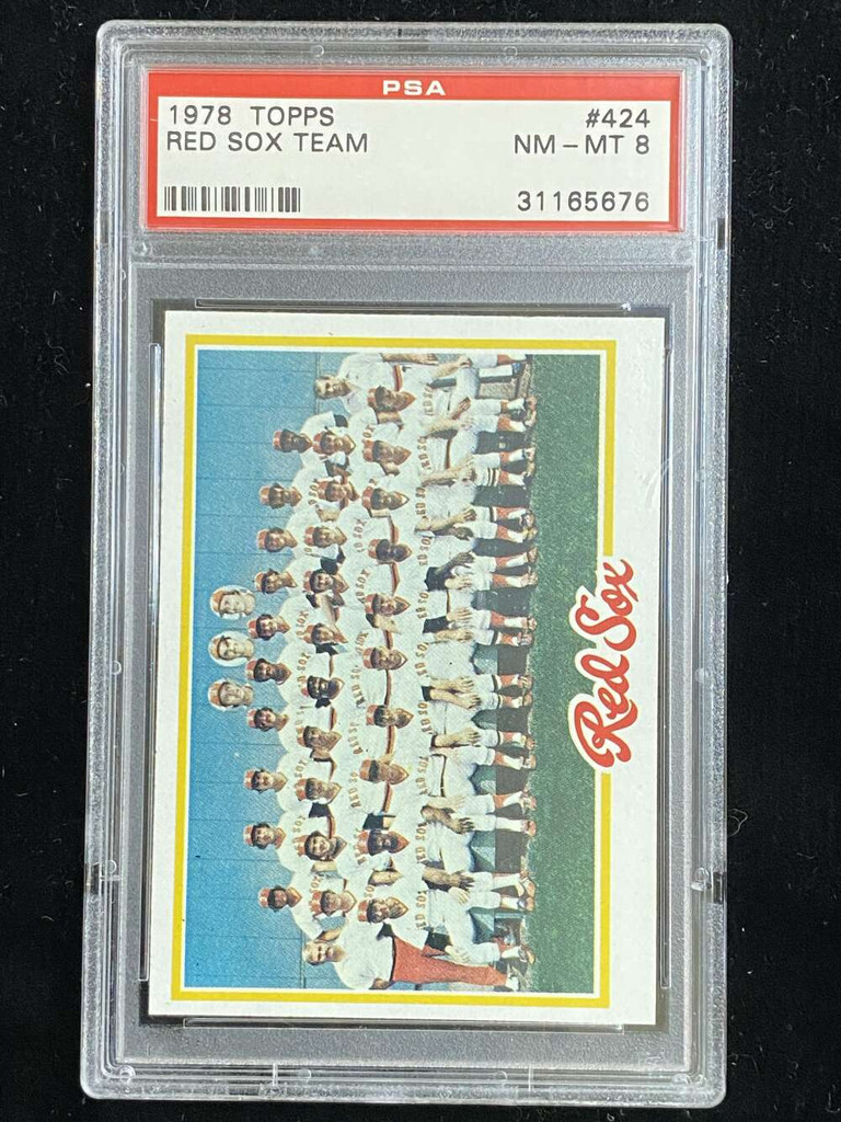 1978 Topps #424 Boston Red Sox PSA 8 NM-Mint Team Card