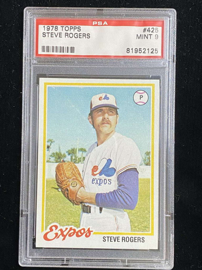 1978 Topps #425 Steve Rogers Expos PSA 9 Mint