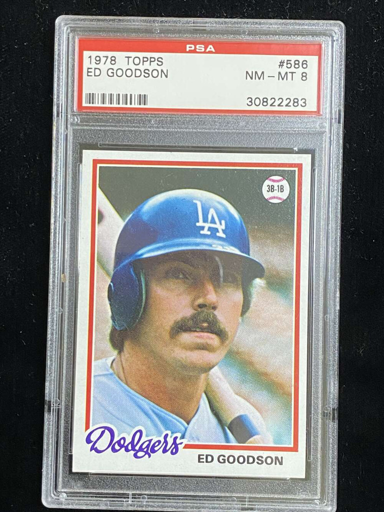 1978 Topps #586 Ed Goodson Dodgers PSA 8 NM-Mint