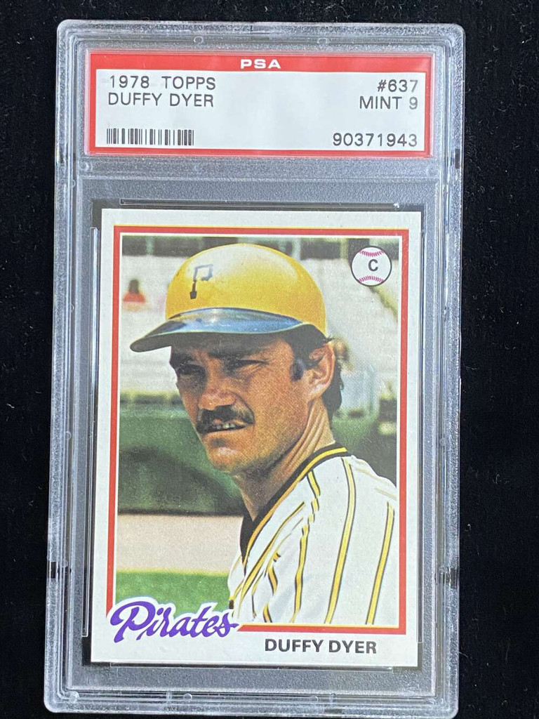 1978 Topps #637 Duffy Dyer Pirates PSA 9 Mint