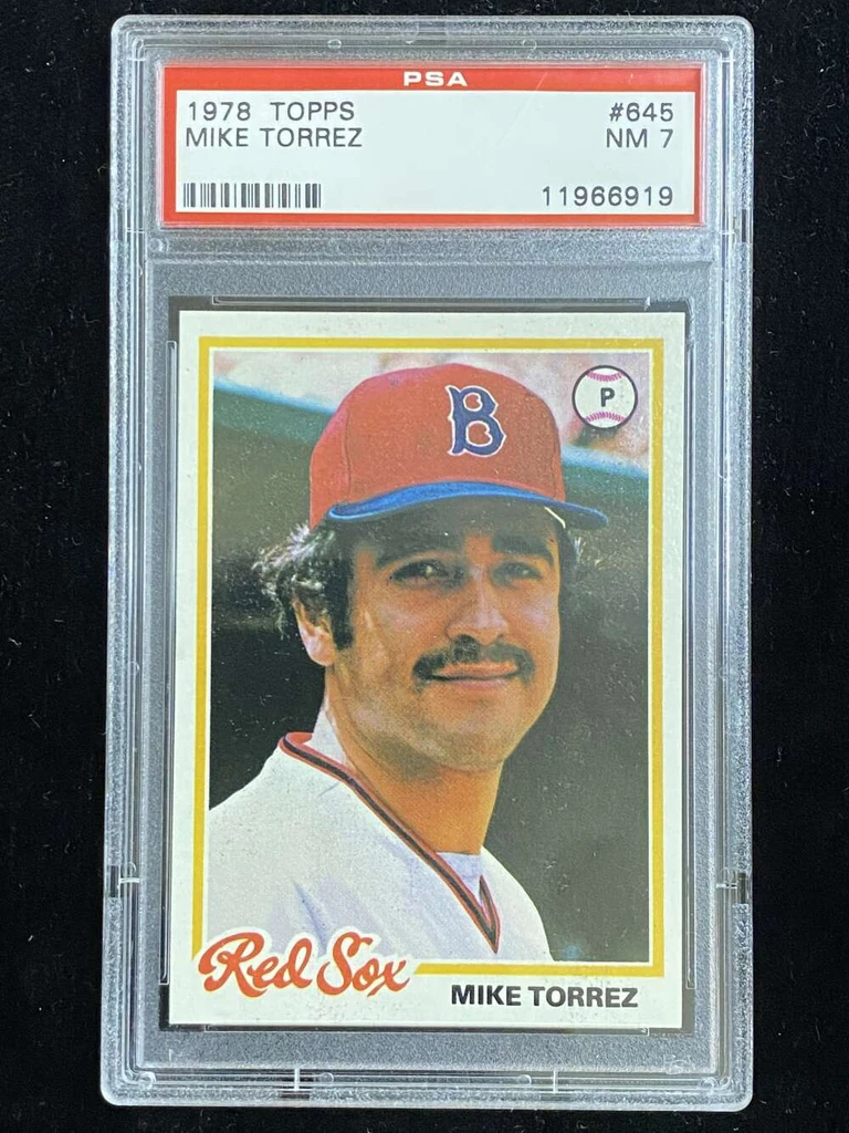1978 Topps #645 Mike Torrez Red Sox PSA 7 Near Mint